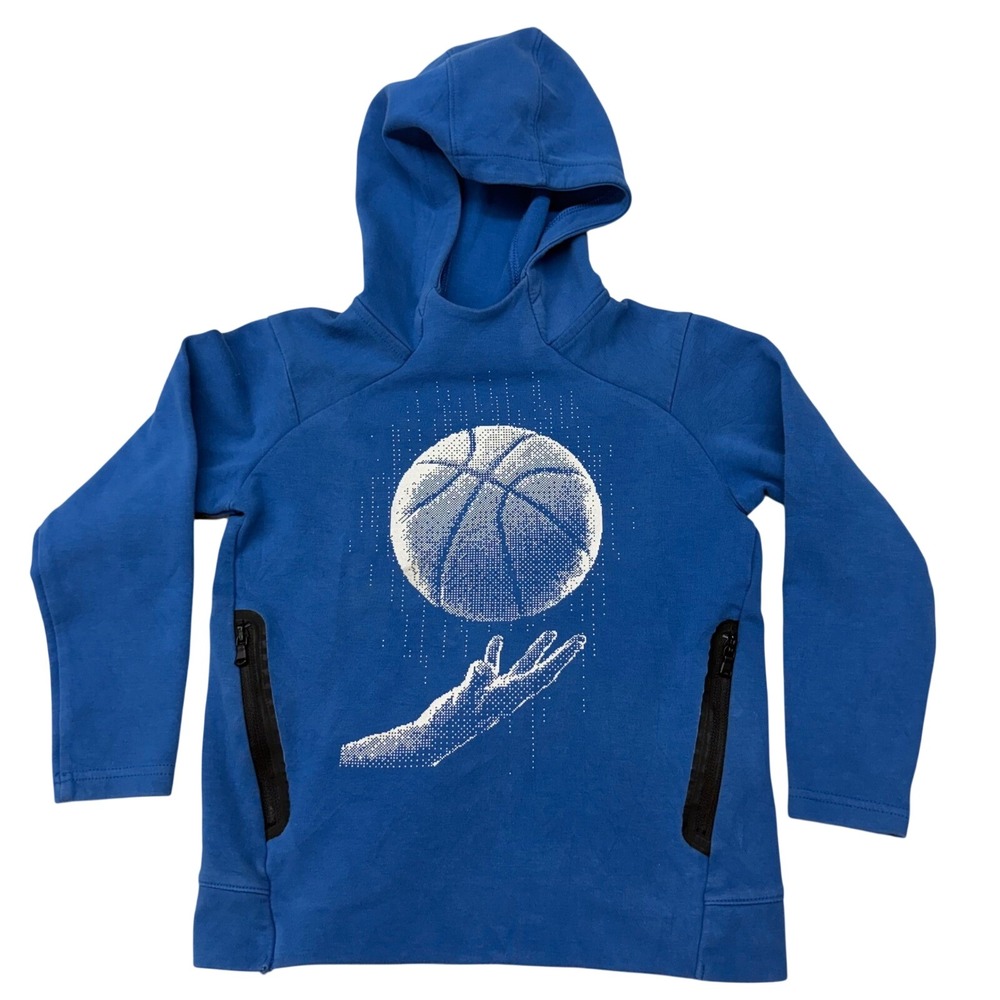 Old Navy Active‎  Dynamic Fleece Basketball Graphic Hoodie Blue XS 5
